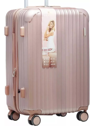 Valija Carry On 20 Abs Amayra 01 Color Oro Rosa Lisa 67.8001