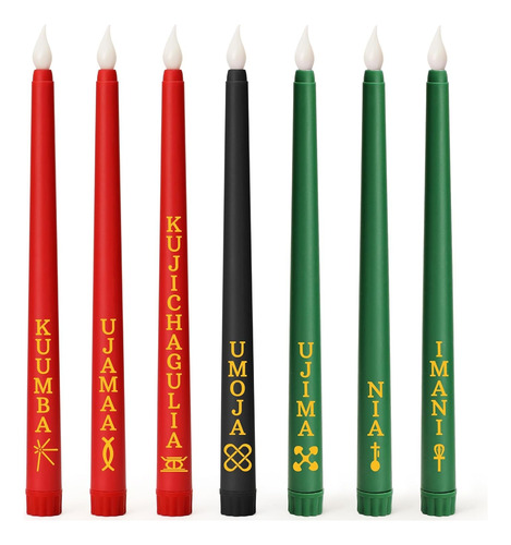 Huray Rayho Kwanzaa - Juego De 7 Velas Led Cónnicas Decorati