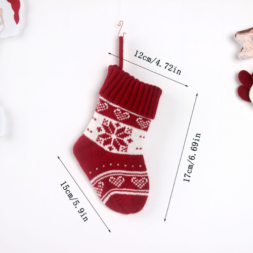 Nueva Bolsa De Regalo De Calcetines Navideños Tejidos De Pun
