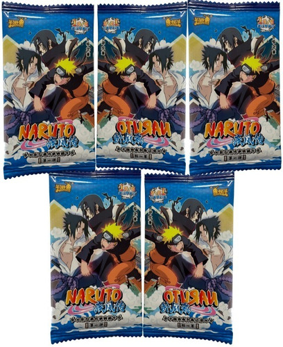 X5 Sobres Premium 5 Cartas Naruto Shippuden Regalo Perfecto 