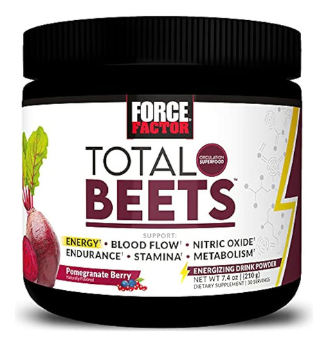 Total Beets Energy Drink Mix, Superalimento Raíz De Remolach