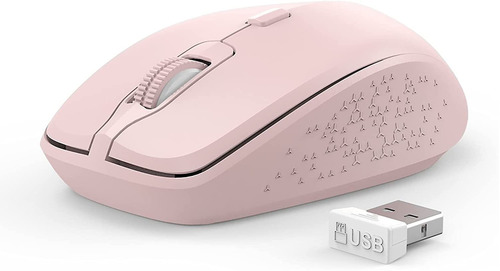 Mouse Inalambrico Con Recibidor Usb Rosa / Optico | Bresii