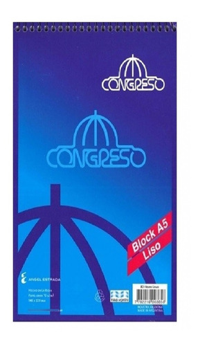 Block Anotador Congreso Espiral A5 80h Ray/cuad / Liso