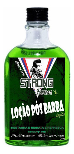 Loção Pós Barba Strong 240ml Liquida Antibactericida 1unidad