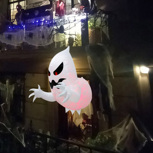 Viento Colgante Inflable Led Ghost For Halloween Con Forma