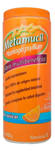 Metamucil Polvo Sabor Naranja, 1 Bote 425 G (72 Dosis)