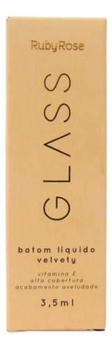 Batom Líquido Velvety Ruby Rose Glass Bg06 3,5ml