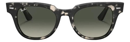 Óculos de sol Ray-Ban Wayfarer Meteor Standard armação de acetato cor polished grey havana, lente grey de cristal degradada, haste havana de acetato - RB2168