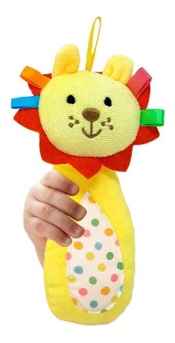 Mi Primer Sonaja De Peluche Leon 19x7x5cm Color Amarillo