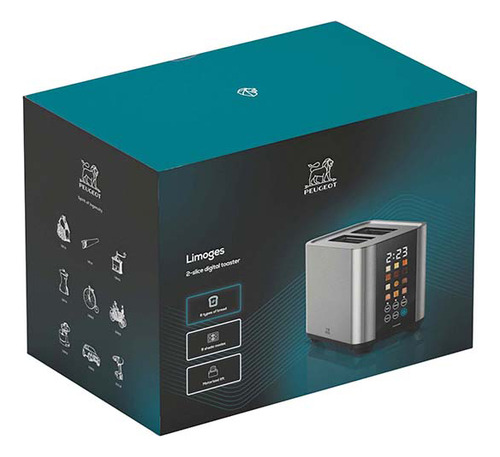 Combo Pava Electrica Ambert Tostadora Peugeot Smart Living Negro