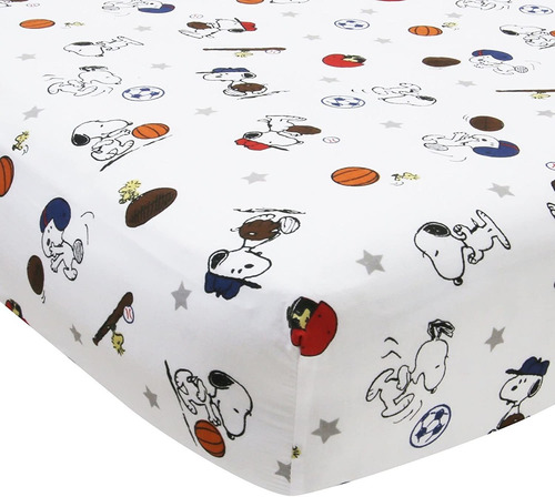 Bedtime Originals Snoopy - Sabana Deportiva  Rojo