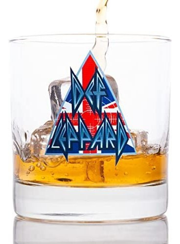 Vasos De Old Fashioneds, Def Leppard: Color Logo Rocas Vidri