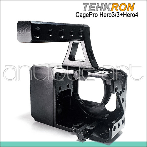 A64 Jaula Tehkron Gopro Hero3 3+ Hero4 Top Handle Canon Lpe6 (Usado)