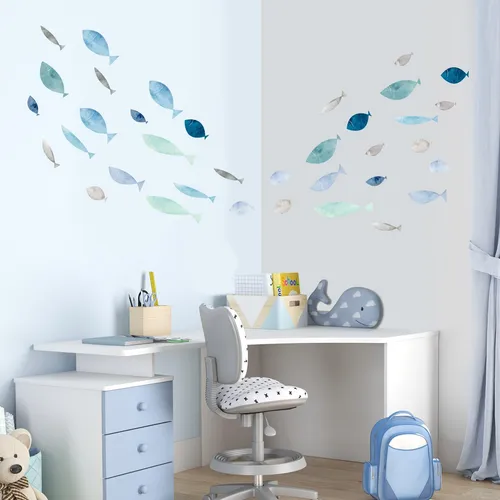 Humyoun 36 Pcs Costillas De Pared De Pescado Pegatinas De De