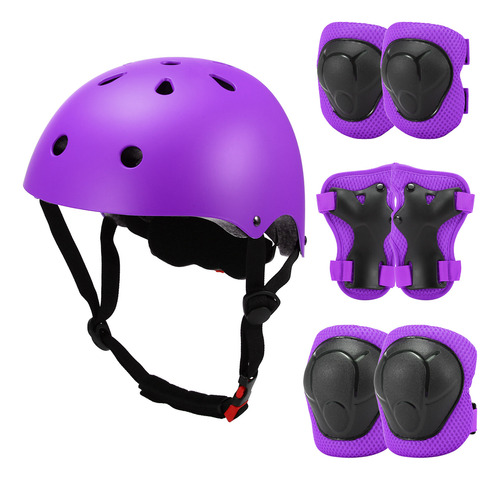 Set De Almohadillas Para Cascos 7 En 1 Para Niños, Color Mor