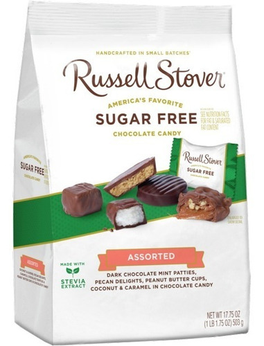 Chocolate Sin Azúcar (sugar Free) Russell Stover  503g