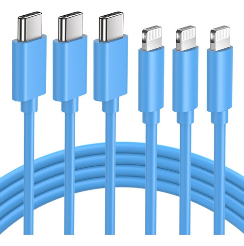  13 Fast Charging Cable   3pack 6ft Mfi Certified Usb C...