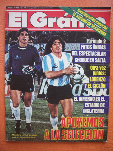 El Grafico 3423 14/5/1985 Apoyemos A La Seleccion - Maradona (Usado)