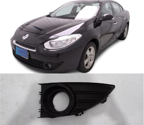 Moldura Grade Tela Milha Renault Fluence 2011 Á 2014 Esquerd