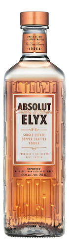 Vodka Absolut Elyx Destilado En Alambique De Cobre 750ml