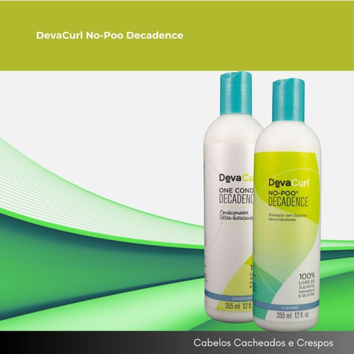 Devacurl No-poo Decadence Kit Shampoo E Condicionador 355ml