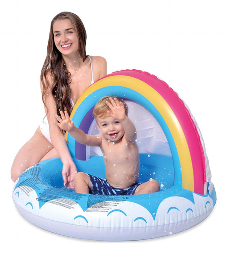Mini Piscina Inflable De Arcoíris Para Niños, Piscina Inflab