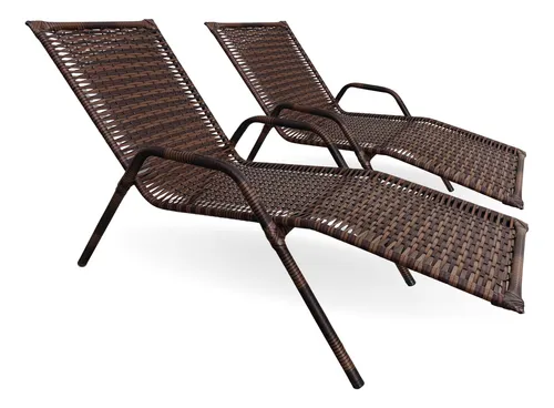 Kit 2 Cadeira Espreguiçadeira Tomar Sol P/ Piscina Jardim Area Externa Junco Vime Sintético Cor Amêndoa Ps Móveis Menor preço em Kit 2 Cadeira Espreguiçadeira Tomar Sol P/ Piscina Jardim Area Externa Junco Vime Sintético Cor Amêndoa Ps Móveis