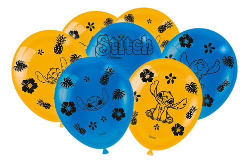 25 Bexigas Balão N9 Decoração Stitch Festa Aniversário