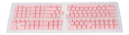 Teclado Pink Abs Keycap De 132 Teclas, Acabado Mate, Oem Rus