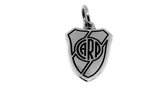 Colgante Dije Escudo De Fútbol De Plata 925 Maciza 20mm