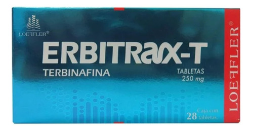 Erbitrax-t 250 Mg Caja C/ 28 Tabletas Terbinafina