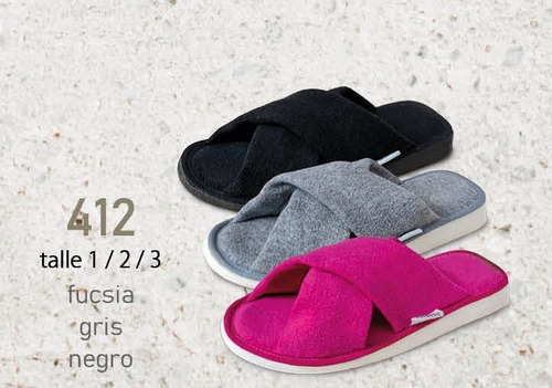 Imagen 2 de 4 de Pantuflas De Mujer Towel Cruzadas Acolchadas Susurro