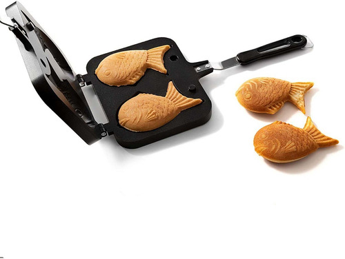 Imagen 5 de 7 de Waflera Doble Para Taiyaki Con Forma De Pescado