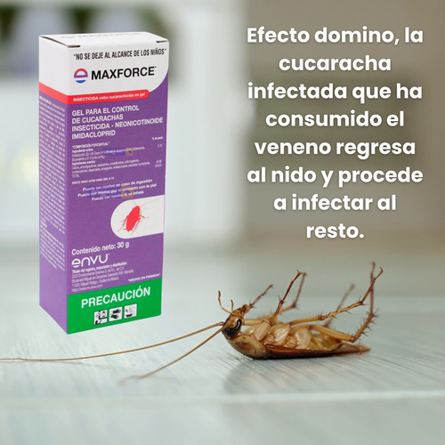 Maxforce Gel Veneno Para Cucarachas Jeringa Cucarachas 3 Pzs