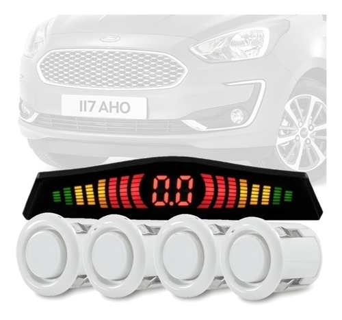 Sensor De Re Estacionamento Branco Ford Ka + Sedan 2015...
