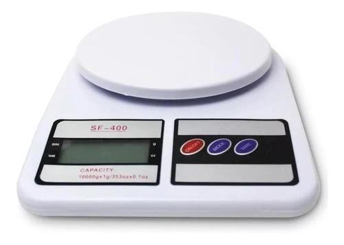 Balança De Cozinha Digital Electronic Pesa Até 10kg Branco