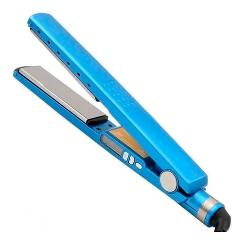 Imagem 2 de 5 de Chapinha De Cabelo Ladylisspro Nano Titanium Azul 110v/220v