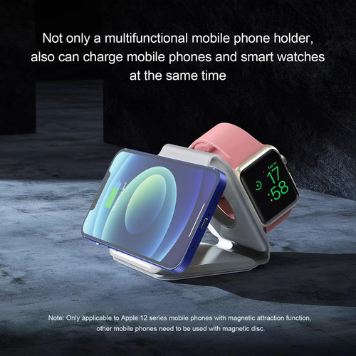 Cargador Rápido Inalámbrico Magsafe Para iPhone 3 En 1
