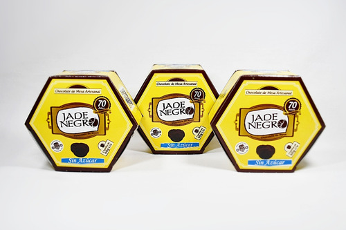 Imagen 1 de 4 de Chocolate Artesanal Sin Azúcar Jade Negro 450g