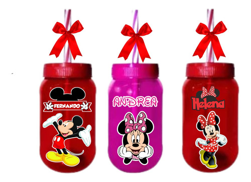 20 Cilindros Personalizados Mickey Colores Surtidos 