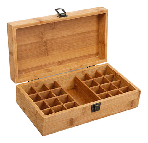 Caja De Madera Para Aceites Esenciales - Caja De 25 Rejillas