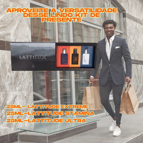 Perfume Lattitude Stamina Hinode Original & Autentico /kit 3 Miniaturas- Traduções Gold 28 Ferrari, Gold 19 One Million, Gold 18- 212 For Men