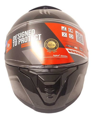 Casco Integral Con Lentes Mt Thunder 4 Sv Negro Brillo