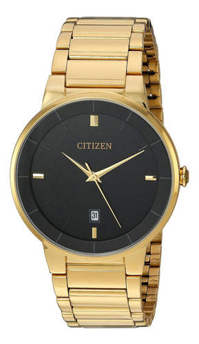 Citizen Men Goldtone Black Dial Watch