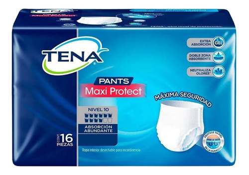 Tena Pants Maxiprotect 1 Paquete De 16 Unidades C/u Talla M