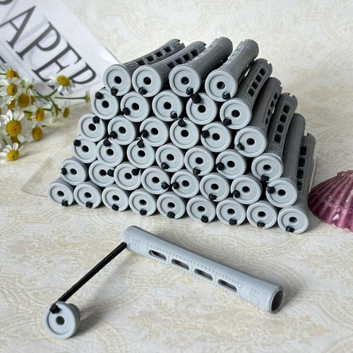 Yorostar Set De Rulos Para Cabello Corto Natural 40pcs Gris