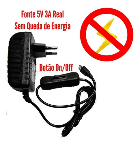 Imagem 6 de 8 de Kit Raspberry Pi3 B, Fonte, Case Oficial Black E Cartão 32gb