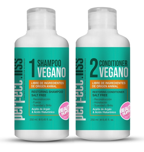 Shampoo Y Acondicionador Vegano Sin Sal Perfect.liss 250ml
