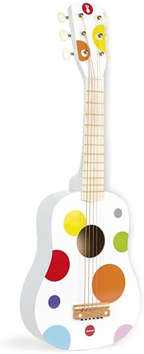 Janod Confeti Guitarra De Madera - Vibrante Coloreado Prime.