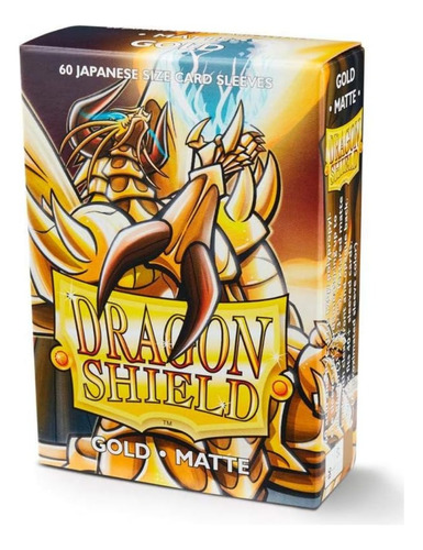 Micas Dragon Shield Gold Matte. Tamaño Yugioh! 60 Piezas
